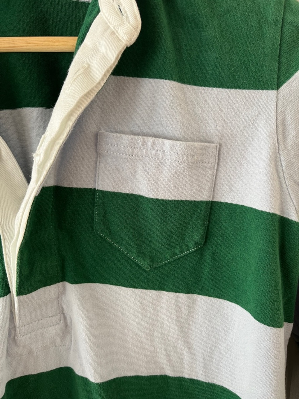 J. Crew Green and Light Blue Striped Rugby Polo Dress/Tunic - Picture 4 of 6